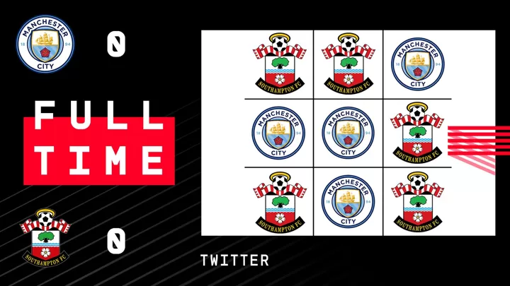 Man City & Southampton play tic-tac-toe on Twitter during